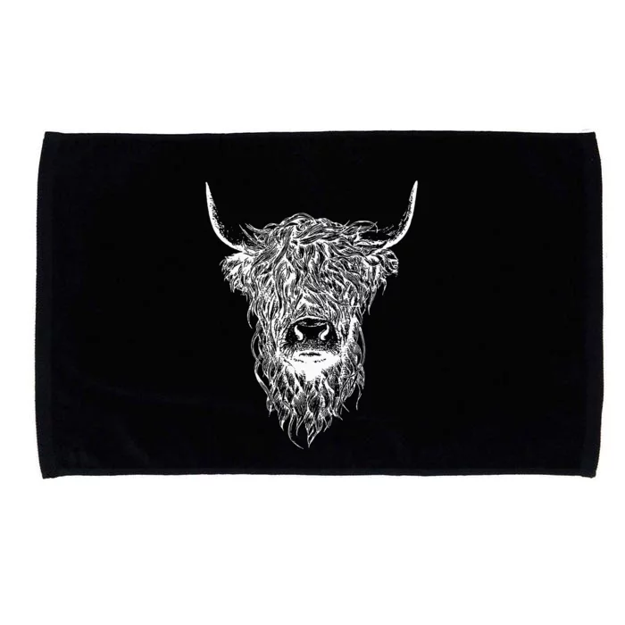 Scottish Highland Scotland Cattle Animal Cow Microfiber Hand Towel