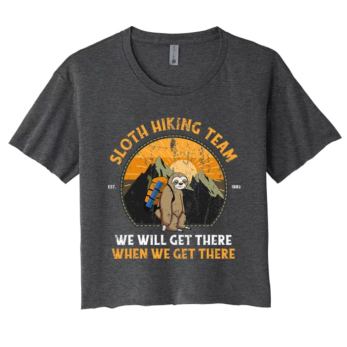 Sloth Hiking Sloth Hiking Team Women's Crop Top Tee