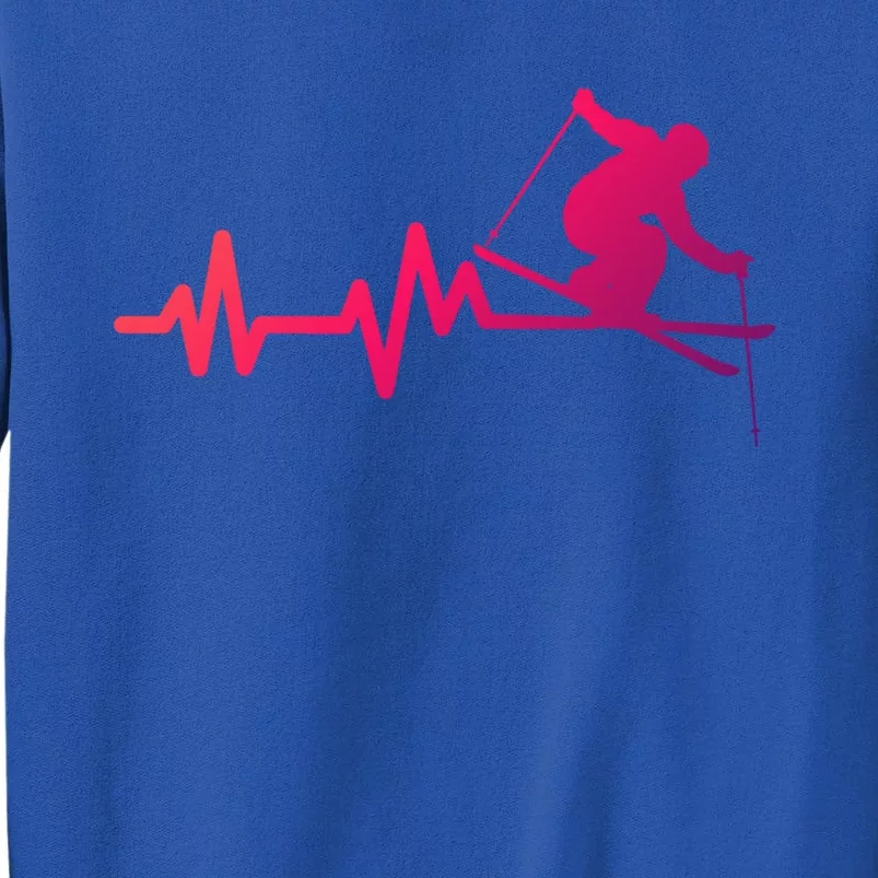 Ski Heartbeat Skiing Skier Gift Tall Sweatshirt