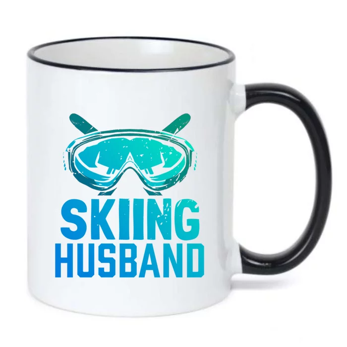 Skiing Husband Ski Winter Skiers Skier Gift Black Color Changing Mug