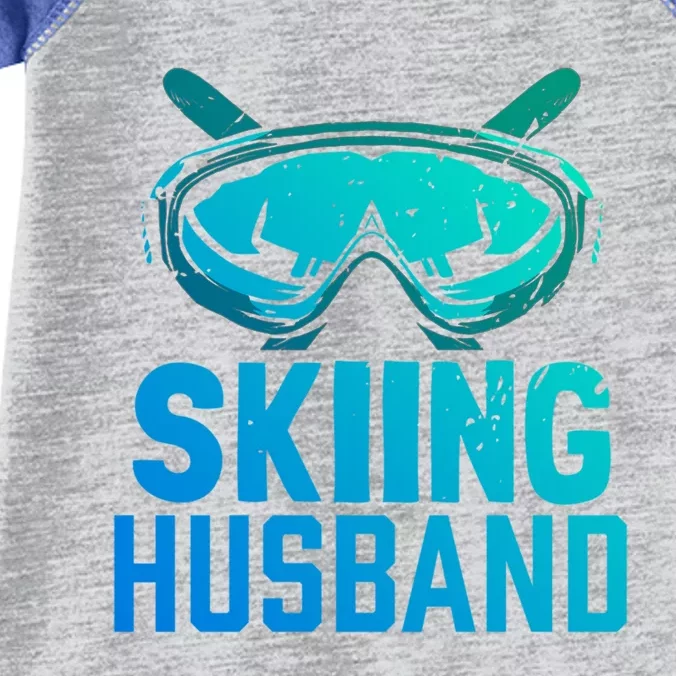 Skiing Husband Ski Winter Skiers Skier Gift Infant Baby Jersey Bodysuit