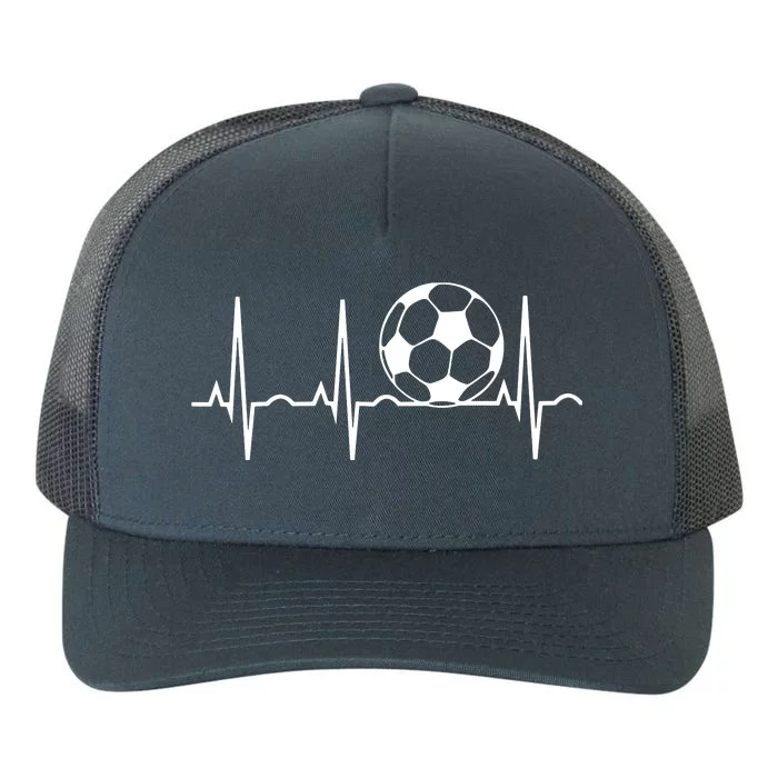 Soccer Heartbeat Soccer Ball Heartbeat Tee Yupoong Adult 5-Panel Trucker Hat