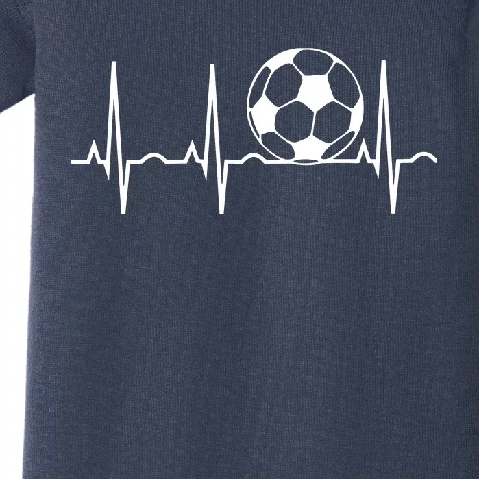 Soccer Heartbeat Soccer Ball Heartbeat Tee Baby Bodysuit