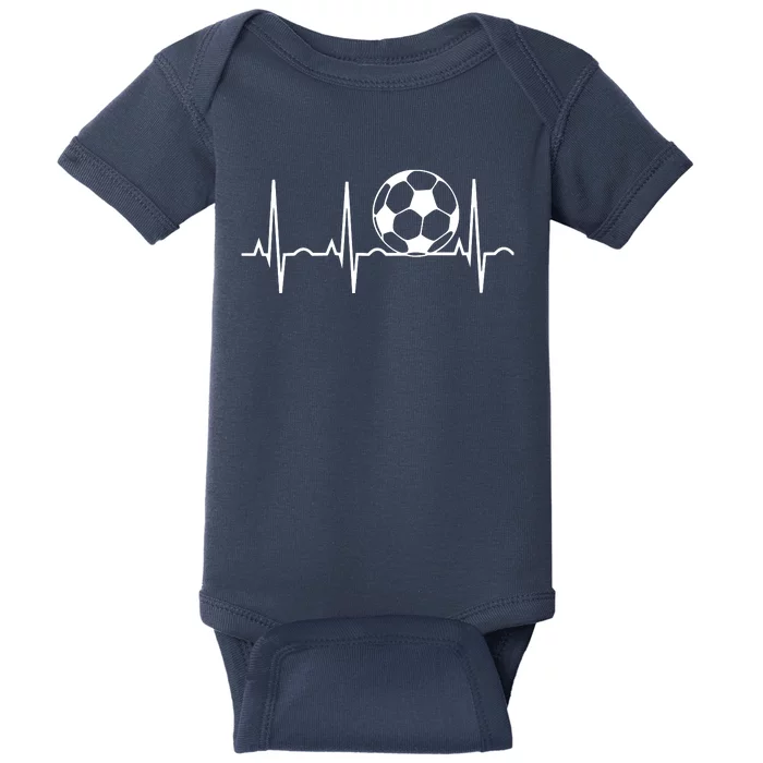 Soccer Heartbeat Soccer Ball Heartbeat Tee Baby Bodysuit