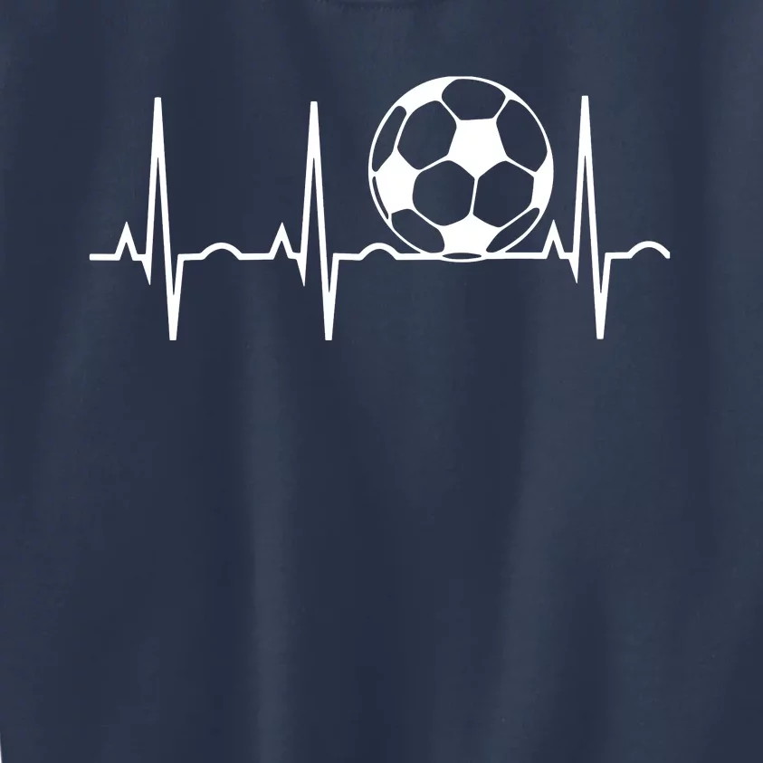 Soccer Heartbeat Soccer Ball Heartbeat Tee Kids Sweatshirt