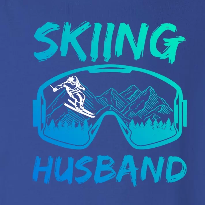 Skiing Husband Skier Lover Winter Sports Ski Funny Gift Toddler Long Sleeve Shirt