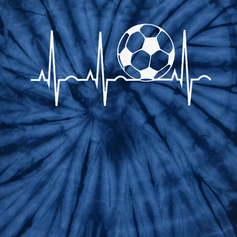 Soccer Heartbeat Soccer Ball Heartbeat Tie-Dye T-Shirt