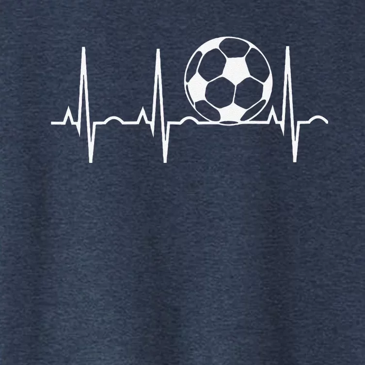 Soccer Heartbeat Soccer Ball Heartbeat Women's Crop Top Tee