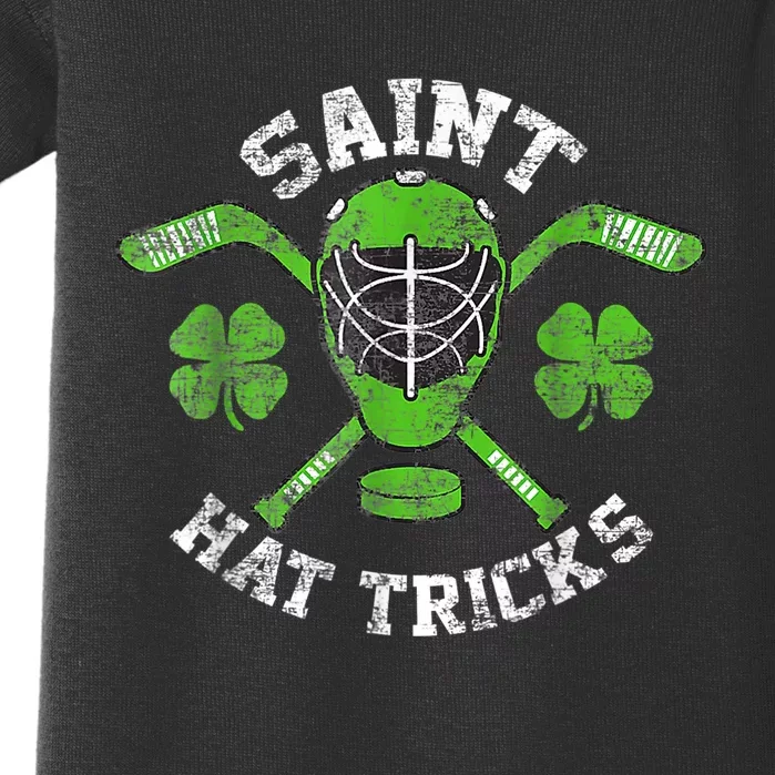 Saint Hattrick St Patrick's Day Hockey Hat Tricks Boy Baby Bodysuit