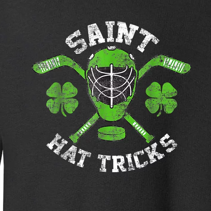 Saint Hattrick St Patrick's Day Hockey Hat Tricks Boy Toddler Sweatshirt