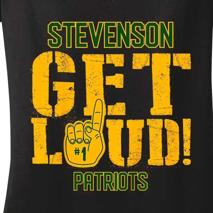 Stevenson High School Get Loud Patriots Women's V-Neck T-Shirt