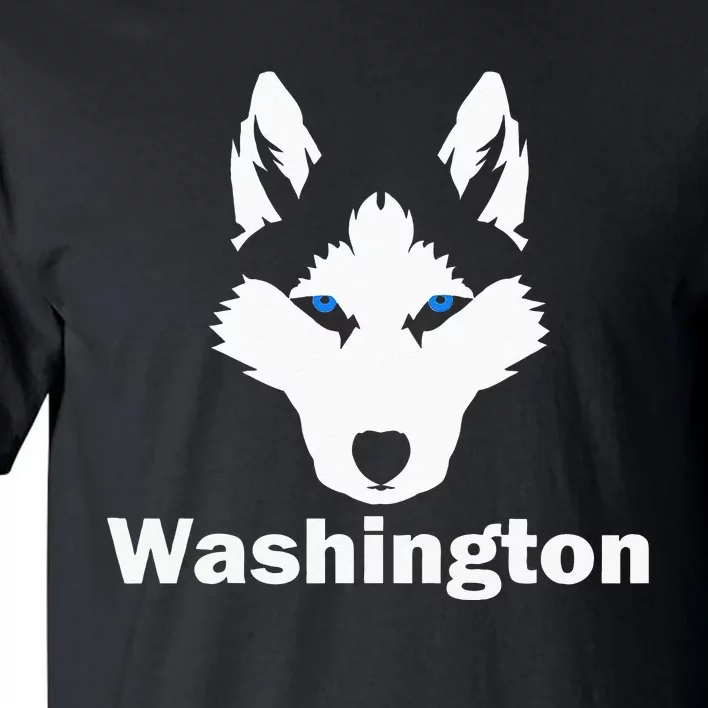 Siberian Huskies State Of Washington Husky Face Tall T-Shirt