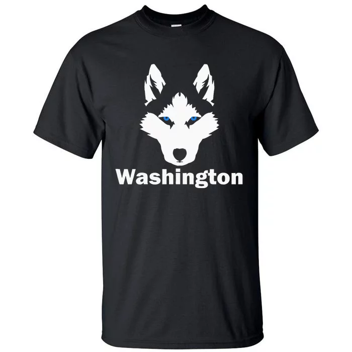 Siberian Huskies State Of Washington Husky Face Tall T-Shirt