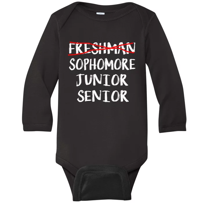 Sophomore High School Freshman College Freshman Graduation Baby Long Sleeve Bodysuit