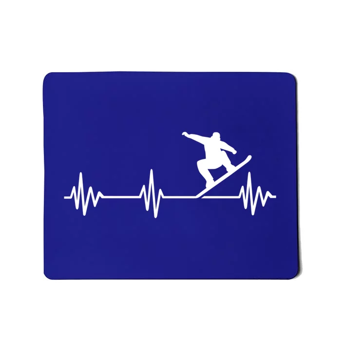 Snowboarder Heartbeat Snowboarding Skiing Cool Gift Mousepad