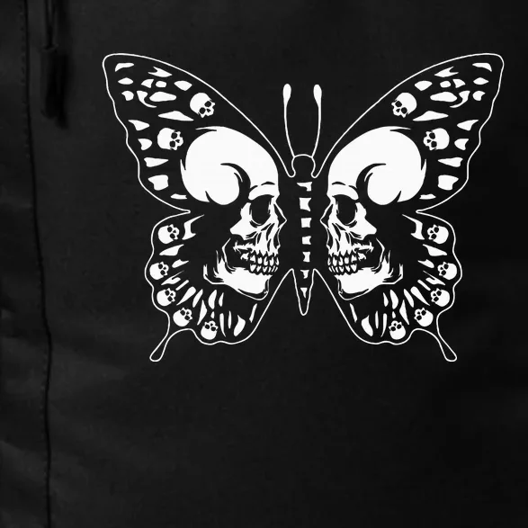 Spooky Halloween Skull Goth Graphic Butterfly Wing Aesthetic Daily Commute Backpack