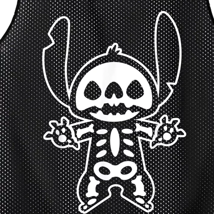 Stitch Halloween Skeleton Mesh Reversible Basketball Jersey Tank