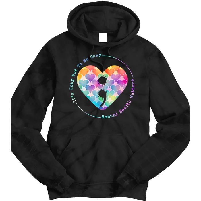 Semicolon Heart Suicide Prevention Mental Health Awareness Tie Dye Hoodie