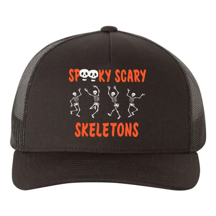 Spooky Halloween Scary Skeletons Yupoong Adult 5-Panel Trucker Hat