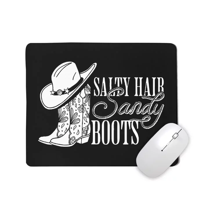 Salty Hair Sandy Boots Cowgirl Summer Retro Summer Beach Mousepad