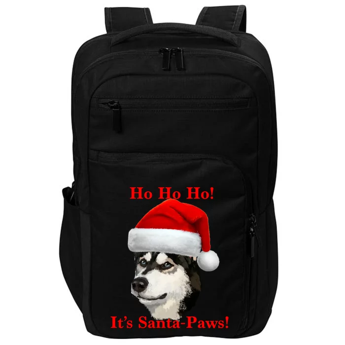 Siberian Husky Santa Paws Gift Impact Tech Backpack