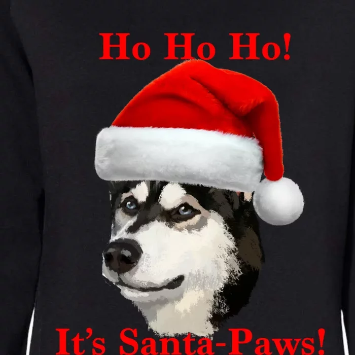 Siberian Husky Santa Paws Gift Womens California Wash Sweatshirt