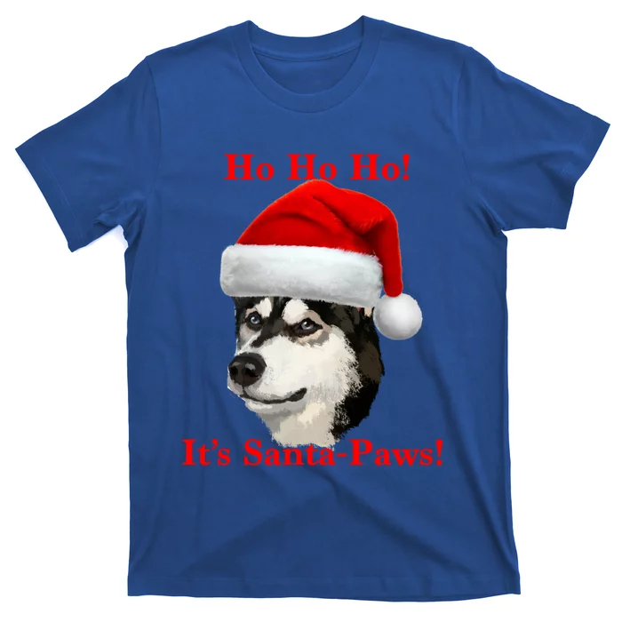 Siberian Husky Santa Paws Gift T-Shirt