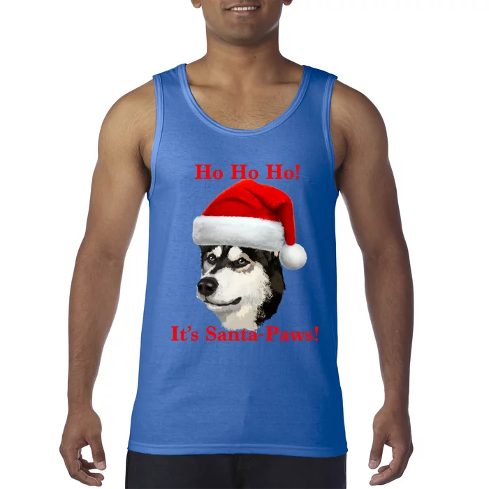 Siberian Husky Santa Paws Gift Tank Top