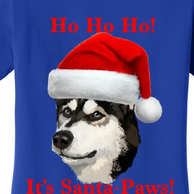 Siberian Husky Santa Paws Gift Women's T-Shirt