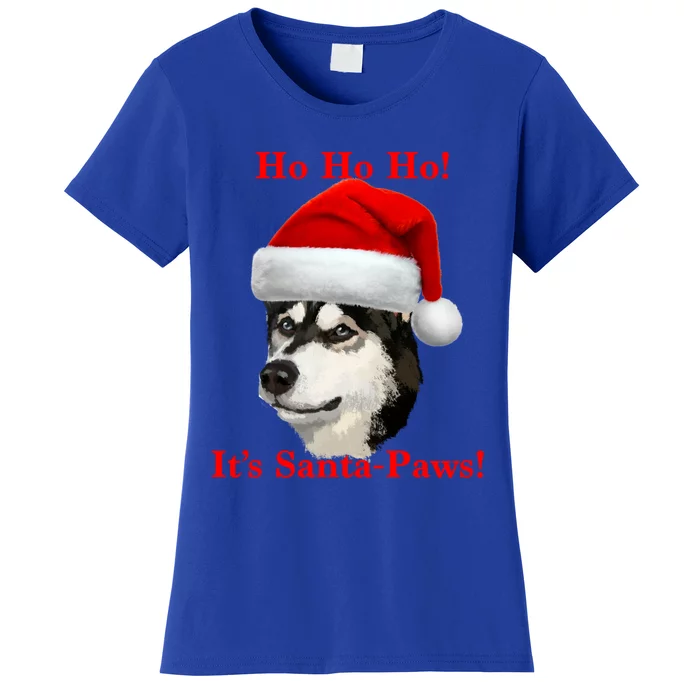 Siberian Husky Santa Paws Gift Women's T-Shirt