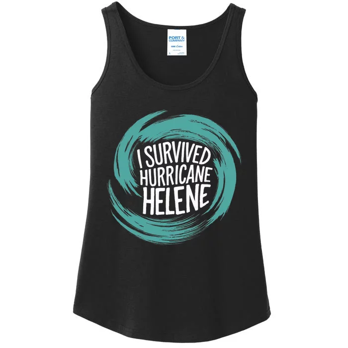 Survived Hurricanehelene Ladies Essential Tank