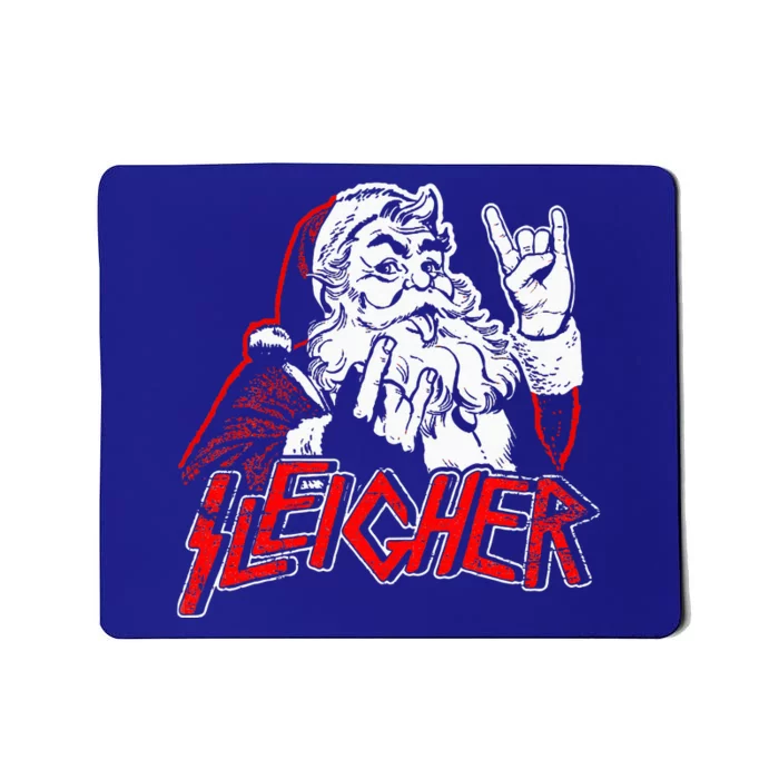 Sleigher Hail Santa Heavy Metal Christmas Rock Xmas Art Mousepad