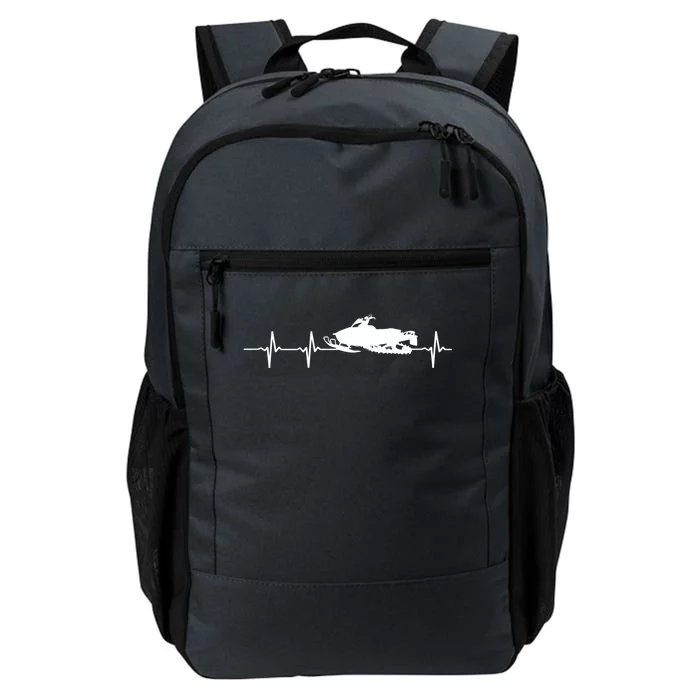 Snowmobile Heartbeat Skiing Lovers Snowmobiling Sport Skiers Gift Daily Commute Backpack