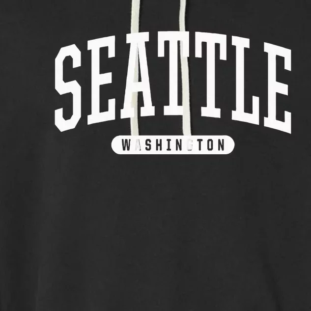 Seattle Hoodie Swea College University Style USA Garment-Dyed Fleece Hoodie