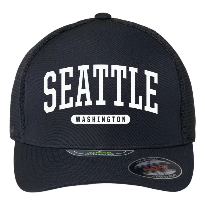 Seattle Hoodie Swea College University Style USA Flexfit Unipanel Trucker Cap