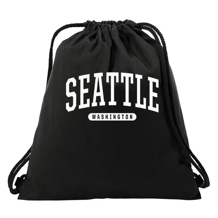 Seattle Hoodie Swea College University Style USA Drawstring Bag