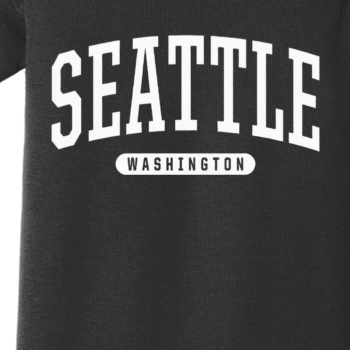 Seattle Hoodie Swea College University Style USA Baby Bodysuit