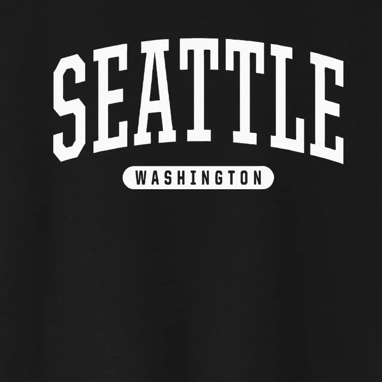 Seattle Hoodie Swea College University Style USA Women's Crop Top Tee