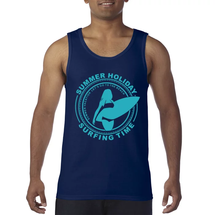 Summer Holiday Surfing Time Tank Top