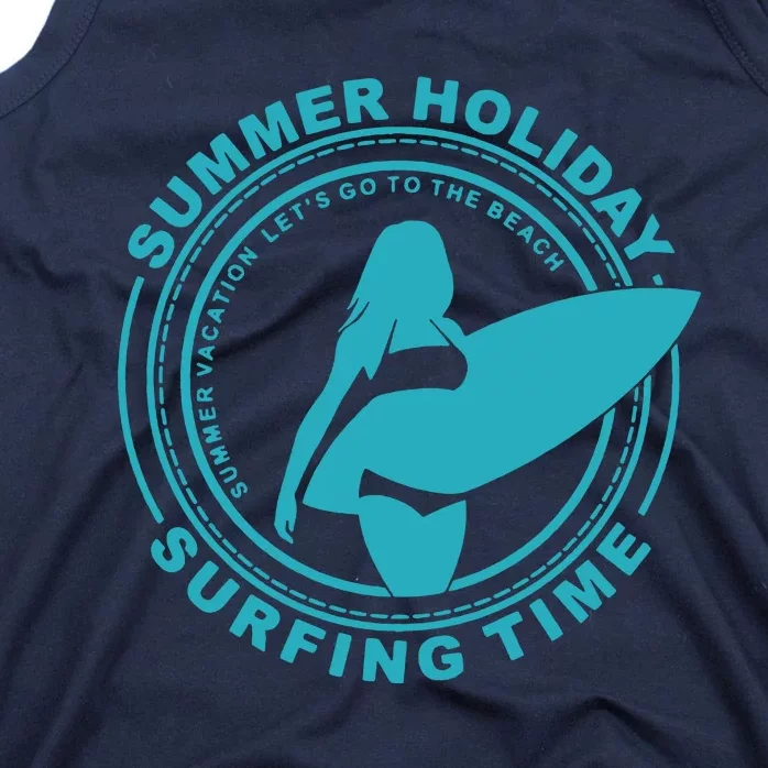 Summer Holiday Surfing Time Tank Top