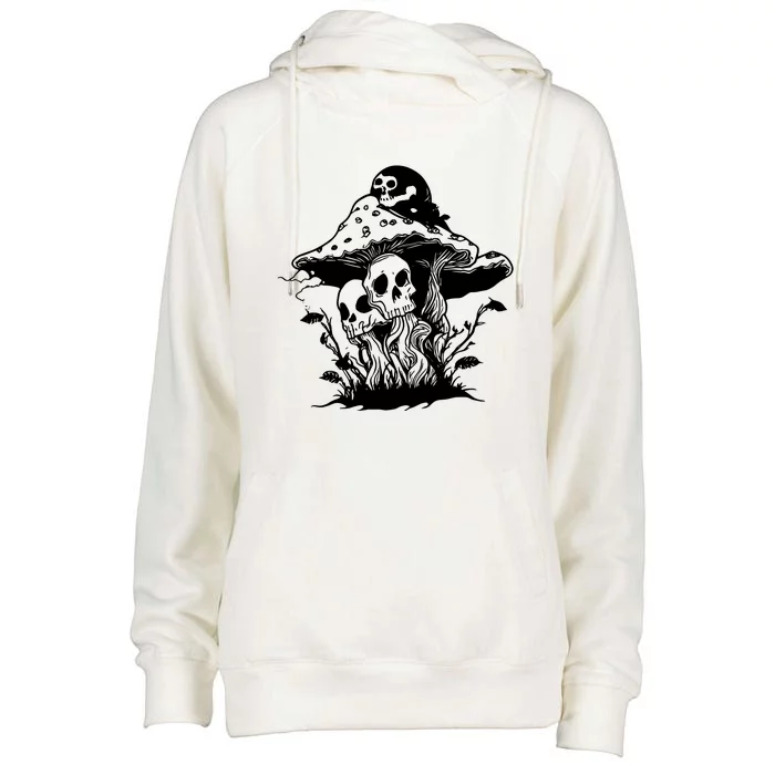 Skeleton Halloween Skull Party Womens Funnel Neck Pullover Hood