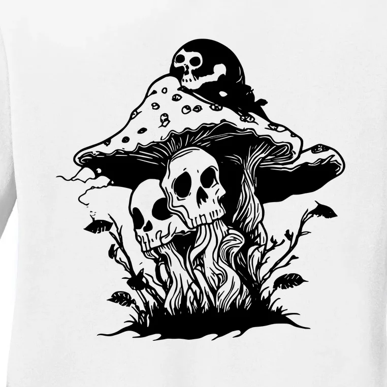 Skeleton Halloween Skull Party Ladies Long Sleeve Shirt