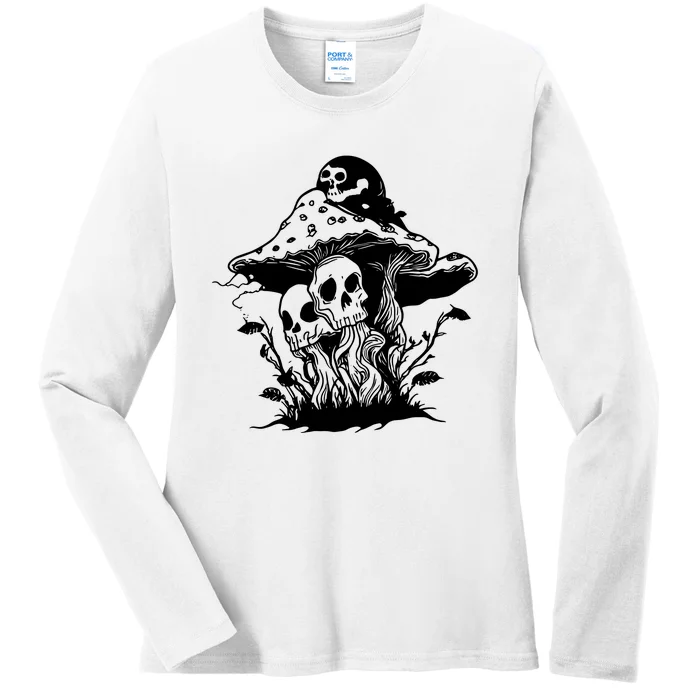 Skeleton Halloween Skull Party Ladies Long Sleeve Shirt