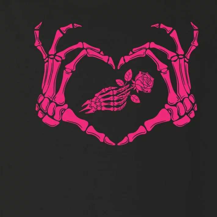 Skeletons Hands Shaped Heart Halloween Toddler Long Sleeve Shirt