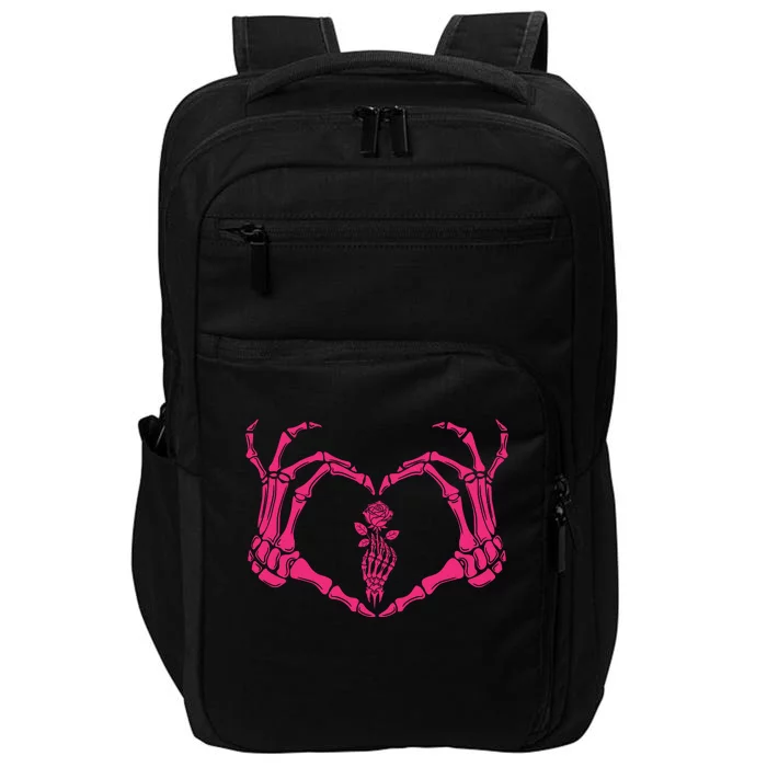 Skeletons Hands Shaped Heart Halloween Impact Tech Backpack