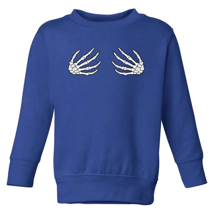 Skeleton Hands Spooky Halloween Funny Meaningful Gift Toddler Sweatshirt