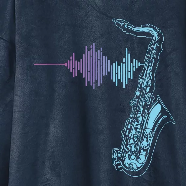 Saxophone Heartbeat Hooded Wearable Blanket