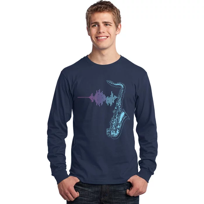 Saxophone Heartbeat Tall Long Sleeve T-Shirt