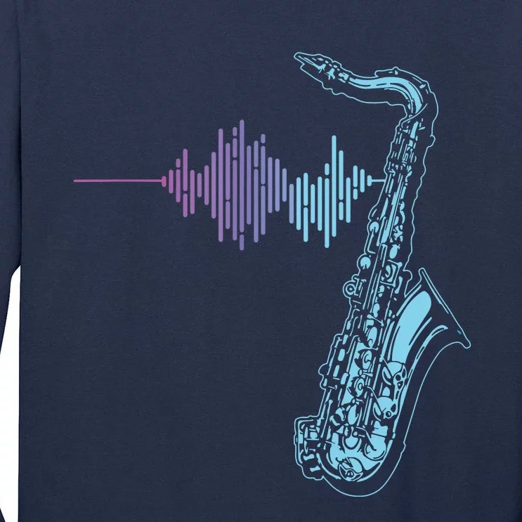 Saxophone Heartbeat Tall Long Sleeve T-Shirt