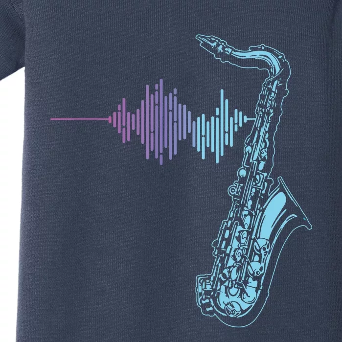 Saxophone Heartbeat Baby Bodysuit